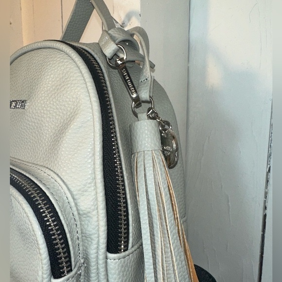 Steve Madden Small Light Gray Backpack with Black Straps main image 4